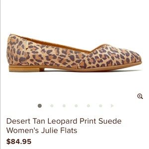Desert Tan Leopard Print Suede Women's Julie Flats